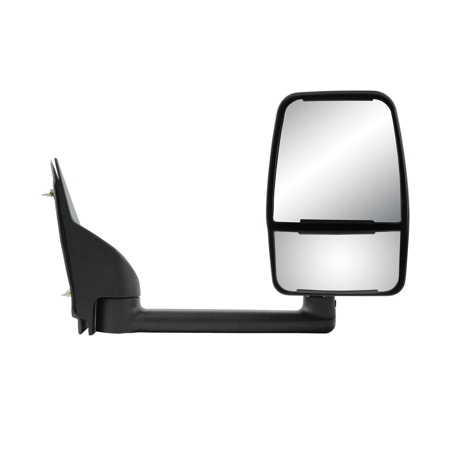 K Source Extendable Passenger Side Towing Mirror For 2003 – 2023 Express Van & Savana. Textured Black, PTM Housing, Manual, Dual Lens, Foldaway