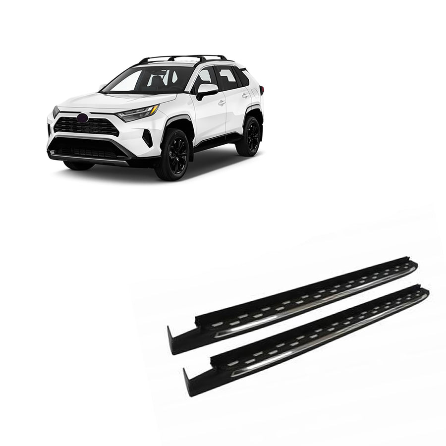 OEM Replica Black Horse Running Boards Aluminum Compatible with 2019-2024 Toyota Rav4|2021-2024 Toyota Venza-RTORA-19