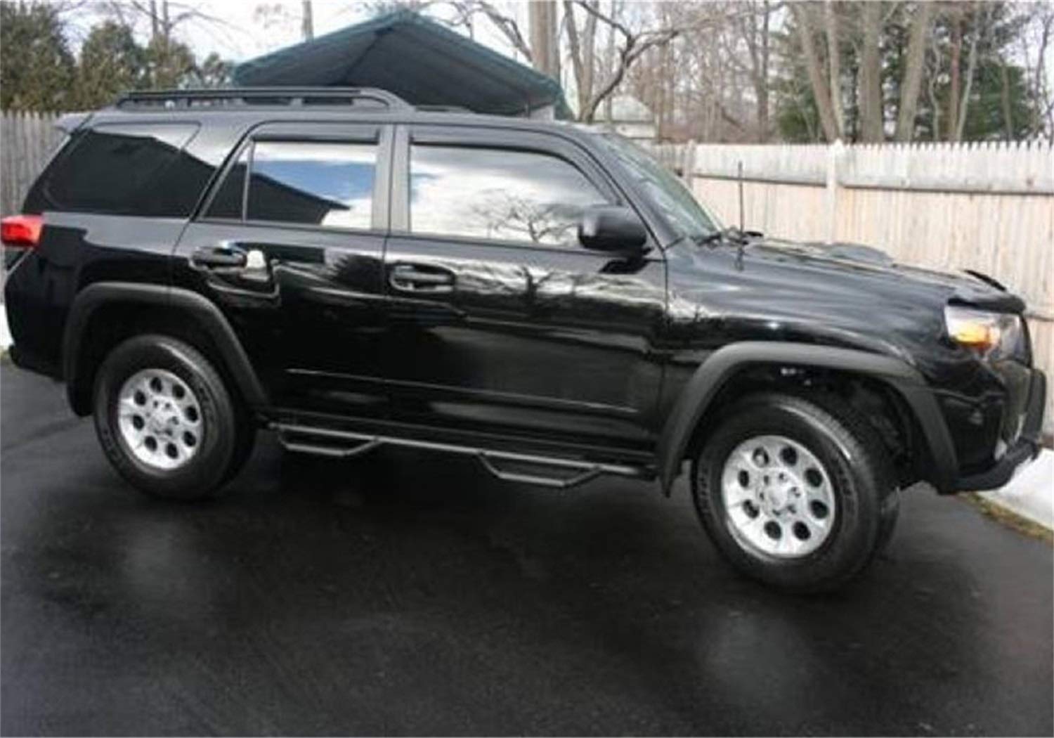 Toyota 4Runner Nerf Steps for RealTruck | Wheel-to-Wheel, Heavy Duty Steel, Textured Black | T0260R | Fits 2003-2009 Toyota 4 Runner 4 Door
