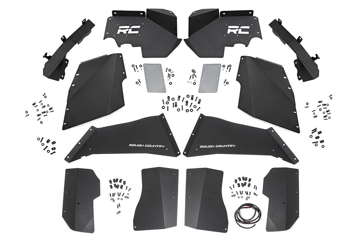 Rough Country Inner Fenders Front & Rear for 2007-2018 Jeep Wrangler JK - 10511
