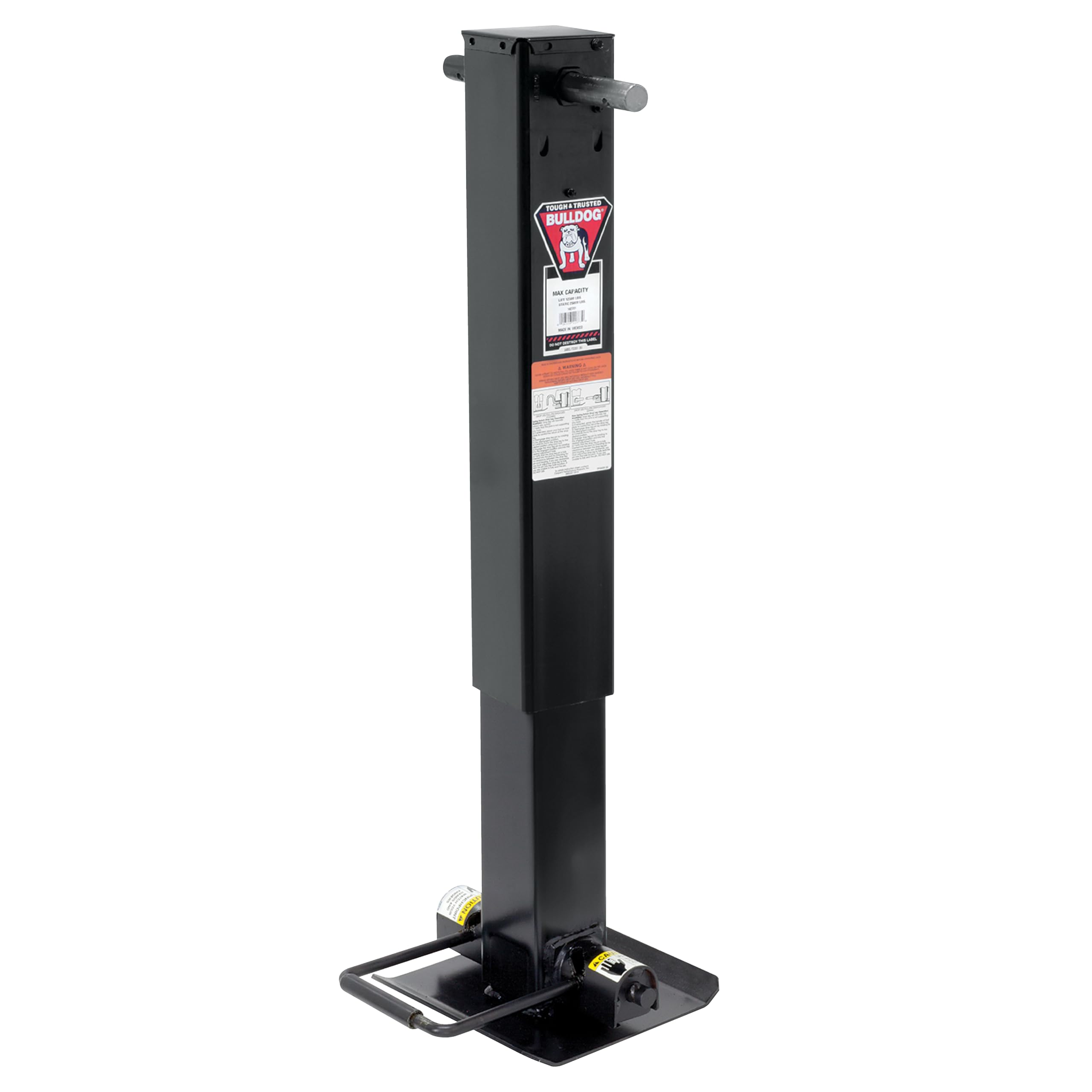 Bulldog Twin Cam™ 182701 HD Square Trailer Jack, 25,000 lbs. Support Capacity, Sidewind, 12-1/2 Inch Travel