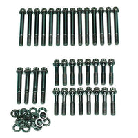 ARP Pro Series 234-3702 Black Oxide 12-Point Cylinder Head Bolt Kit for Small Block Chevy with 12-Rollover/18 Degree Brodix Head