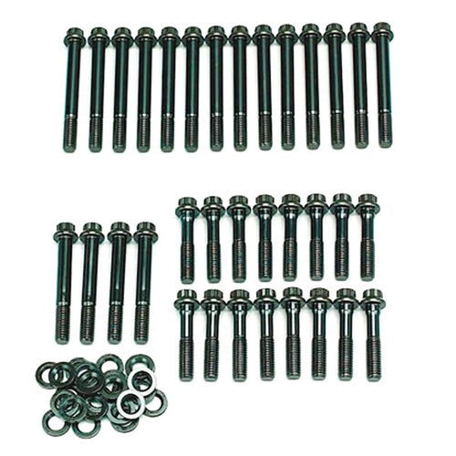 ARP Pro Series 234-3702 Black Oxide 12-Point Cylinder Head Bolt Kit for Small Block Chevy with 12-Rollover/18 Degree Brodix Head
