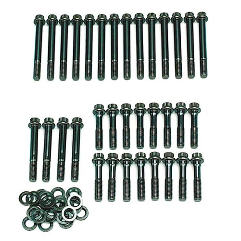 ARP Pro Series 234-3702 Black Oxide 12-Point Cylinder Head Bolt Kit for Small Block Chevy with 12-Rollover/18 Degree Brodix Head