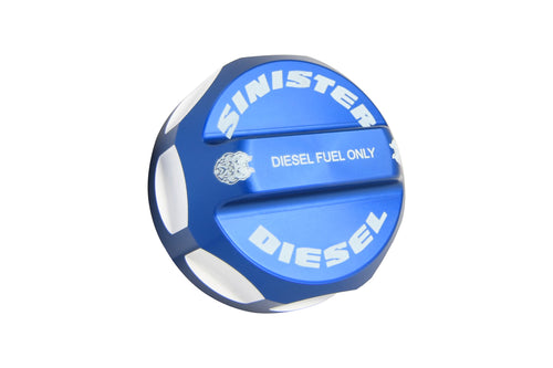 Fuel Cap Sinister Diesel for 2008-2020 Ford Powerstroke (Blue)