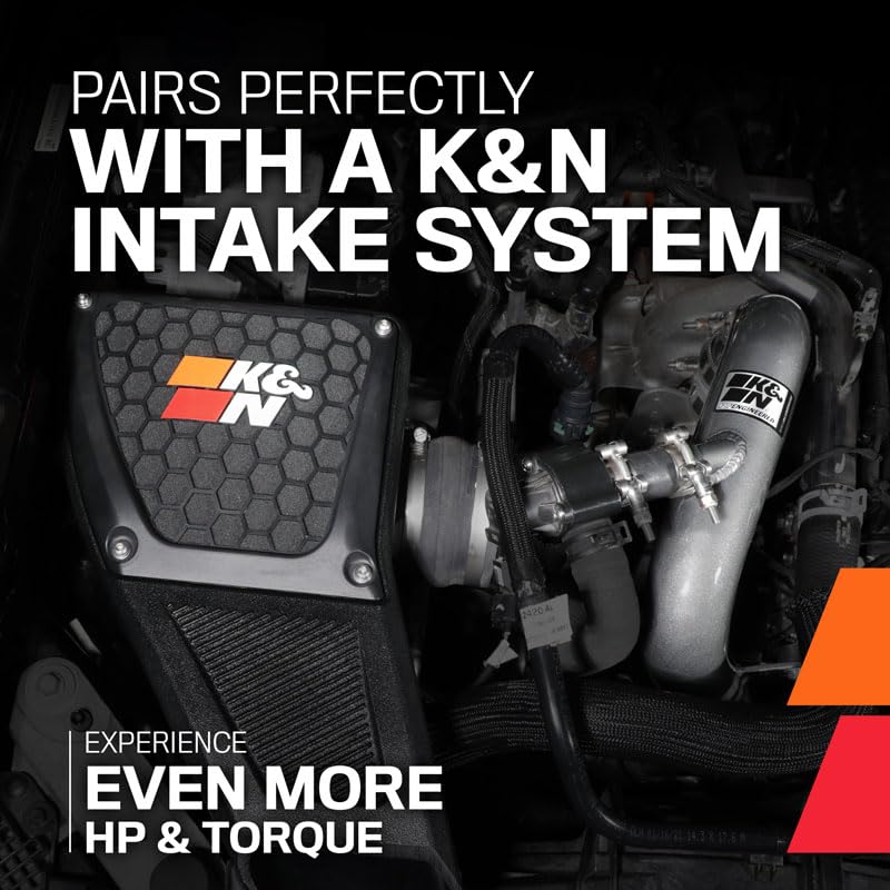 Cold Air Intake System K&N: High-Flow Air Filter, Increase Performance & Towing: Compatible with 2022-2025 Toyota: Sequoia, Tundra, 77-1013KC
