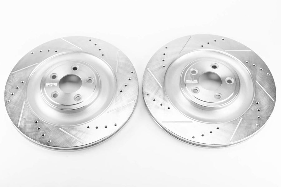 Power Stop Drilled and Slotted EBR1090XPR Rear Brake Rotor Pair For F-Type, XF, XFR, XFR-S, XJ, XJR, XJR575, Jaguar, XKR, XKR-S [Model Specific]