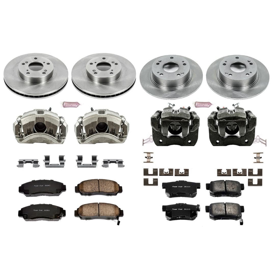 Power Stop KCOE2557 1-Click Autospecialty OE Replacement Brake Kit with Calipers For Honda Accord 2003-2007 [Model Specific]