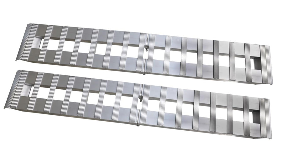GEN-Y Hitch Heavy Duty GH-102595 Foldable Aluminum Loading Ramps for Motorcycle, Dirt Bike, Golf Cart, UTV, ATV - 8FT Length, Folds to 4FT - 6,000 LB Max Load per Pair