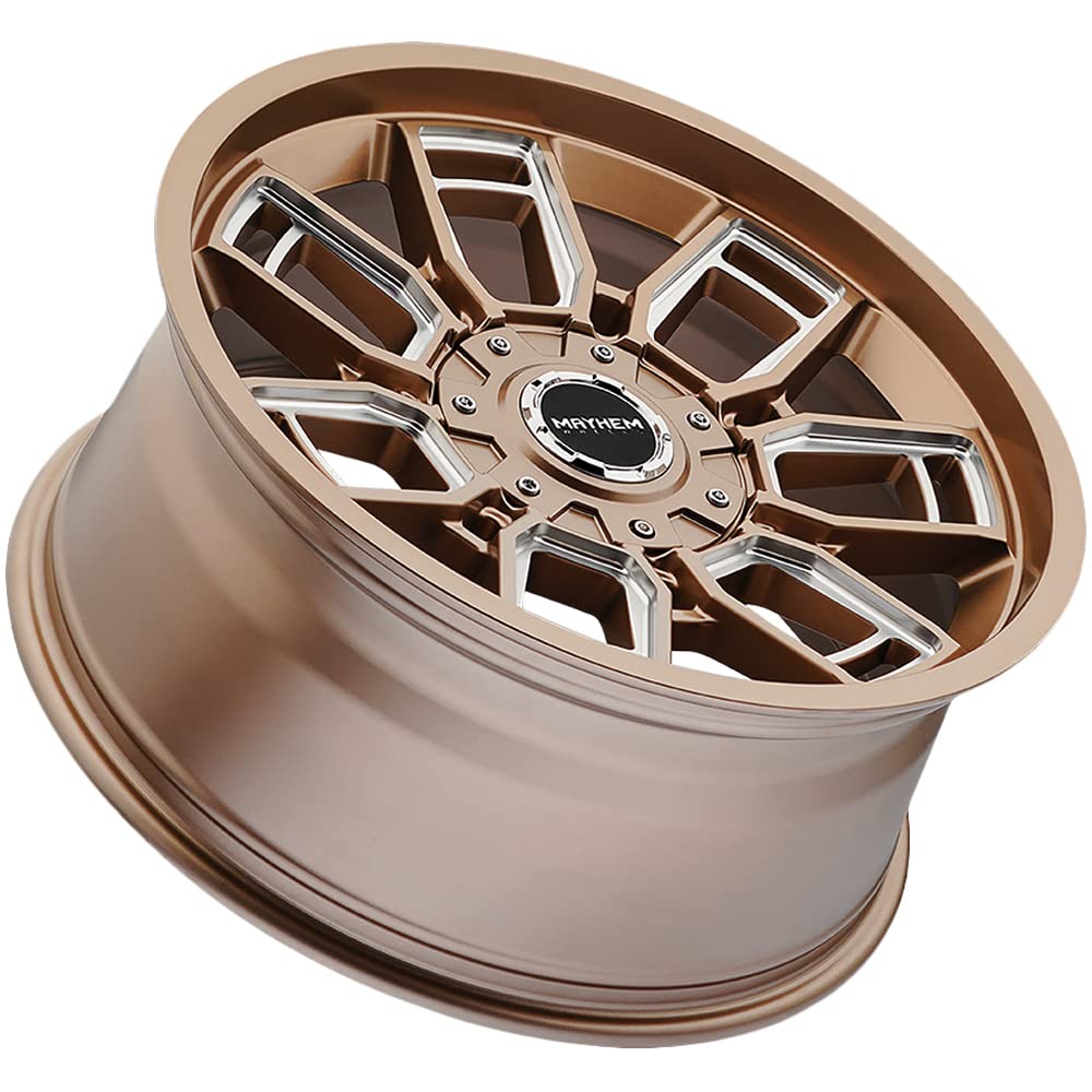 Ordinance Mayhem 8118 Black Wheel with Matte Bronze/Milled (20 x 9. inches /5 x 127 mm, 0 mm Offset)