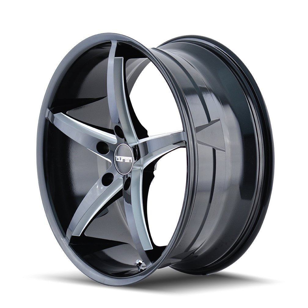 18x8 TR70, Bolt Pattern: 5x4.5/, Offset: 35, BLACK/MILLED SPOKES, set of 1