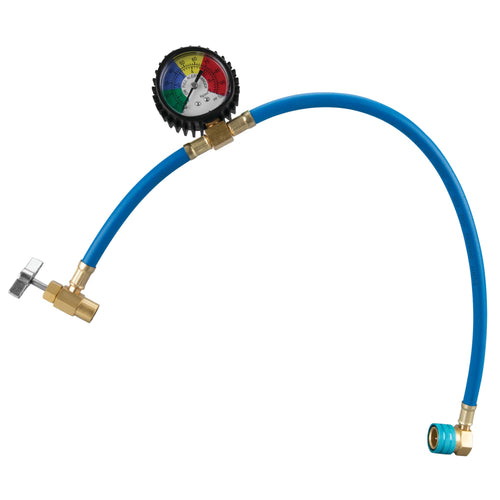 Self-Sealing Performance Tool W83139 R1234YF Refrigerant Can Recharging Hose and Gauge