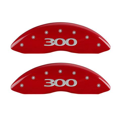 Brake Caliper Covers MGP - 2011-2023 Chrysler 300 - Front and Rear Set - Red