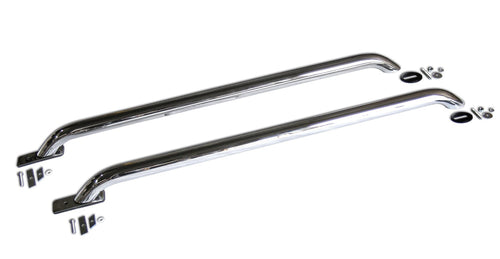 Truck Bed Rails Go Rhino - Universal Multi-Fit Mount w/ Rear Base Plate | 48", Mild Steel, Chrome | 8024C