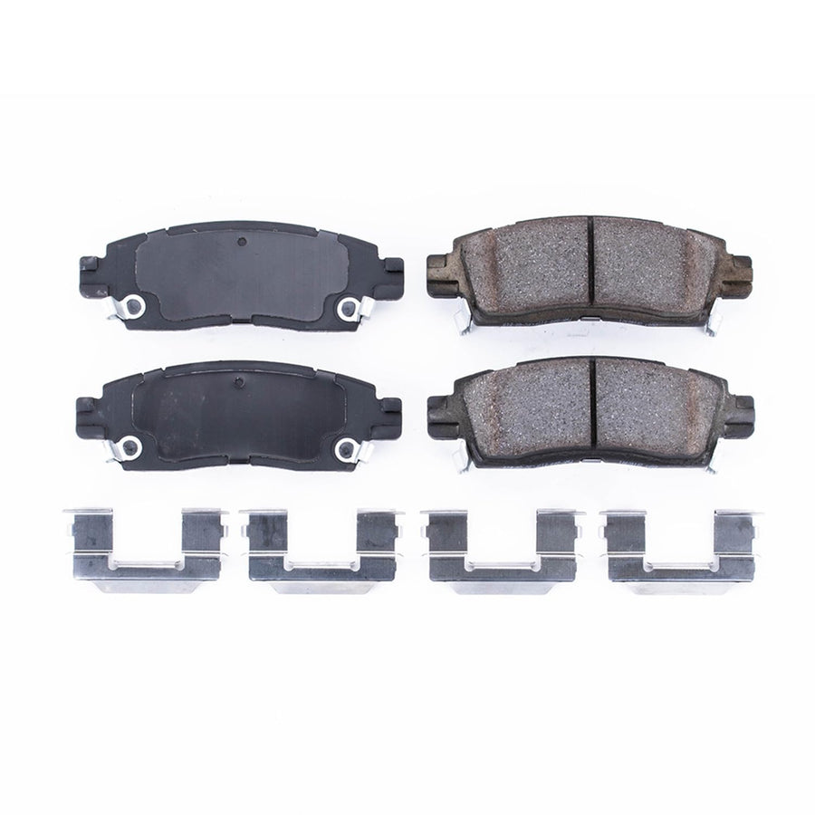 Power Stop Front Brake Kit For Buick Enclave 2008-17 |Cadillac XTS 2013-19 |Rainier 2004-07 |Chevrolet SSR 2003-06 |Trailblazer 2002-09 - Ceramic Brake Pads With Installation Hardware, 17-883