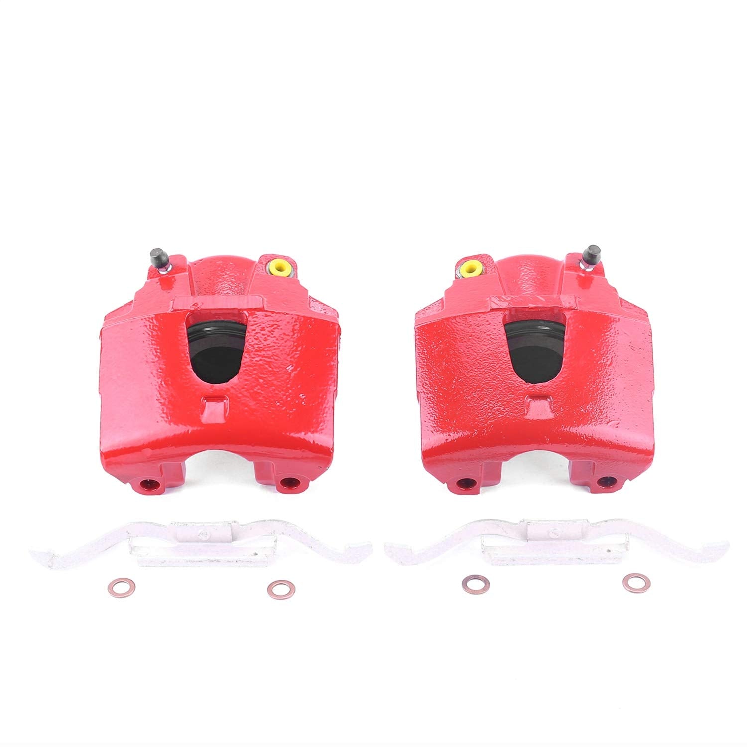 Power Stop S4756 Front Pair of High-Temp Red Powder Coated Calipers For Dodge Dakota 2000-2002, Dodge Durango 2000-2002 [Model Specific]