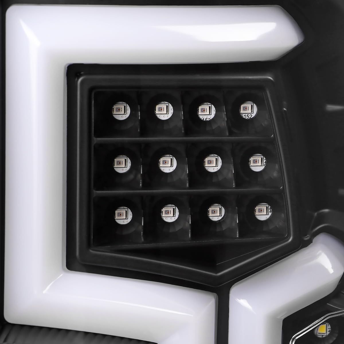 Black Tail Lights SPEC-D TUNING w/Fiber Optic Sequential LED Turn Signal Lights Compatible with 2019-2024 Dodge Ram 2500/3500