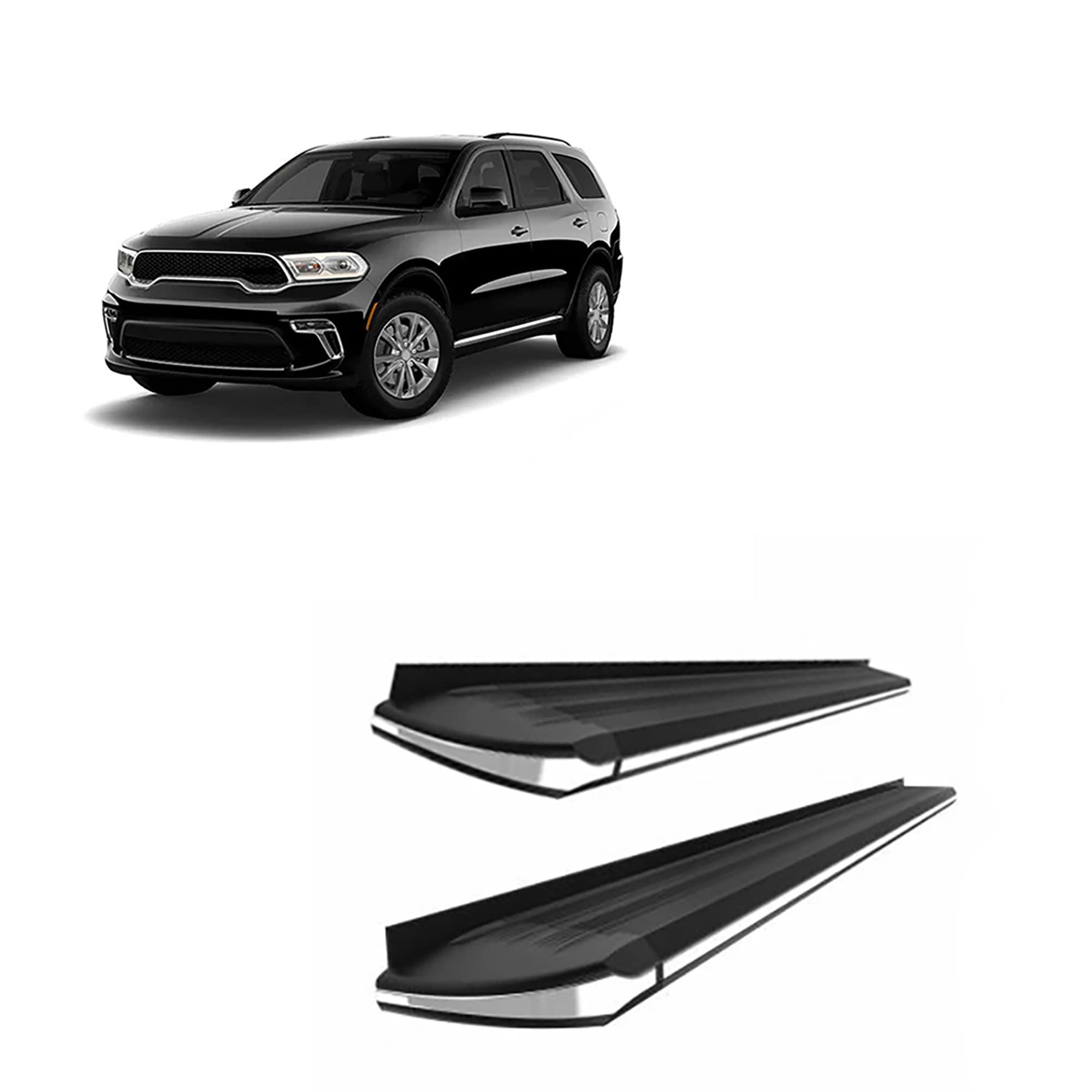 Exceed Black Horse Running Boards Compatible with 2011-2025 Dodge Durango-EX-DGDU