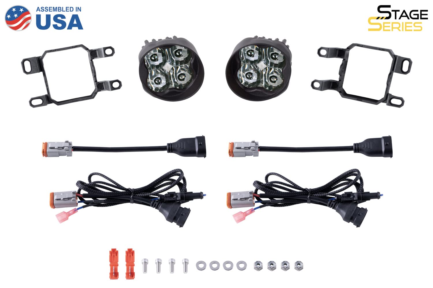 Elite Series Diode Dynamics Type MR Fog Lamps, Yellow Pair