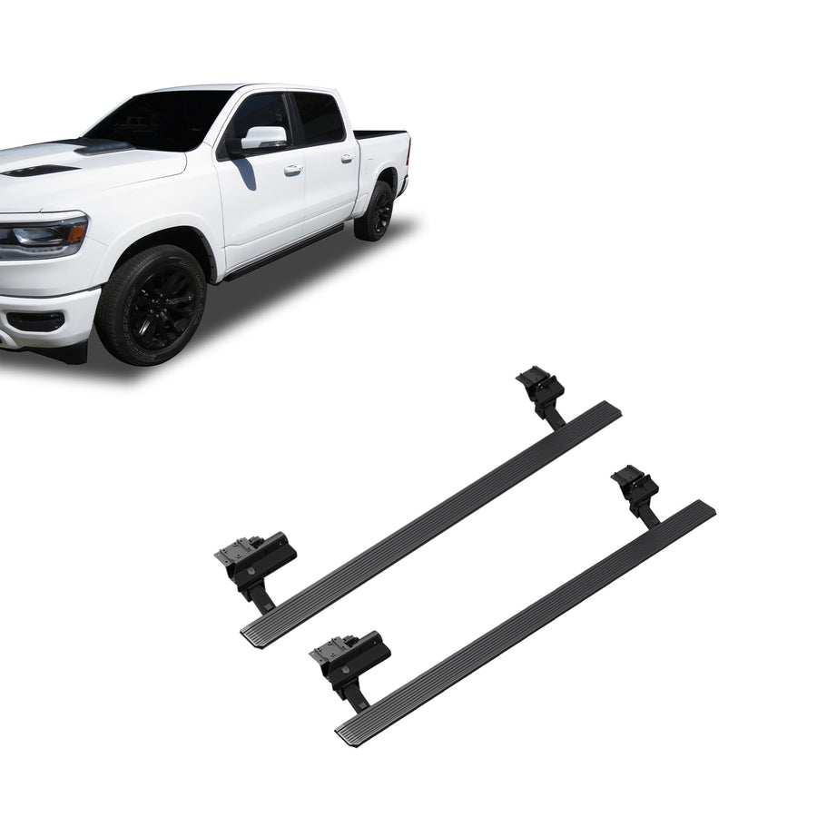Elite Black Horse Retractable Power Board Compatible with 2019-2024 Ram 1500(Excl. 19-24 Ram 1500 Classic)-PWBR0179