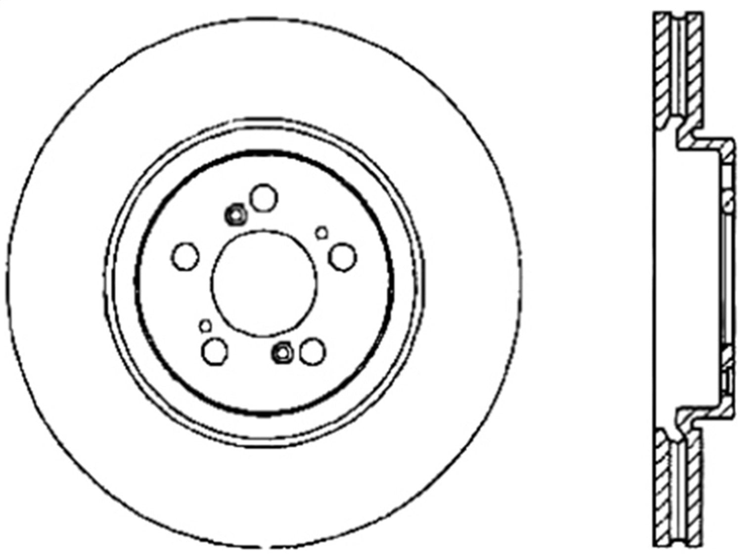 StopTech Sport 128.40044R Cross Drilled Brake Rotor (Rear Right), 1 Pack
