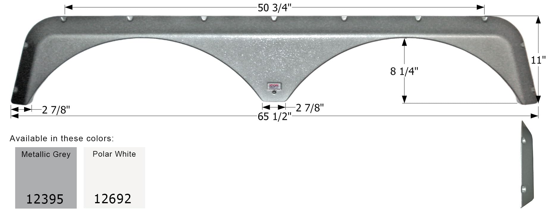 Fender Skirt ICON, Tandem, Jayco, FS2395, Polar White