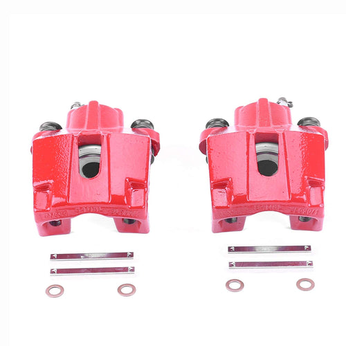 Power Stop Pair of High-Temp Red Powder Coated Rear Calipers For Ford Crown Victoria, Ford Ranger, Lincoln Town Car, Mercury Grand Marquis, Mercury Marauder [Model Specific]