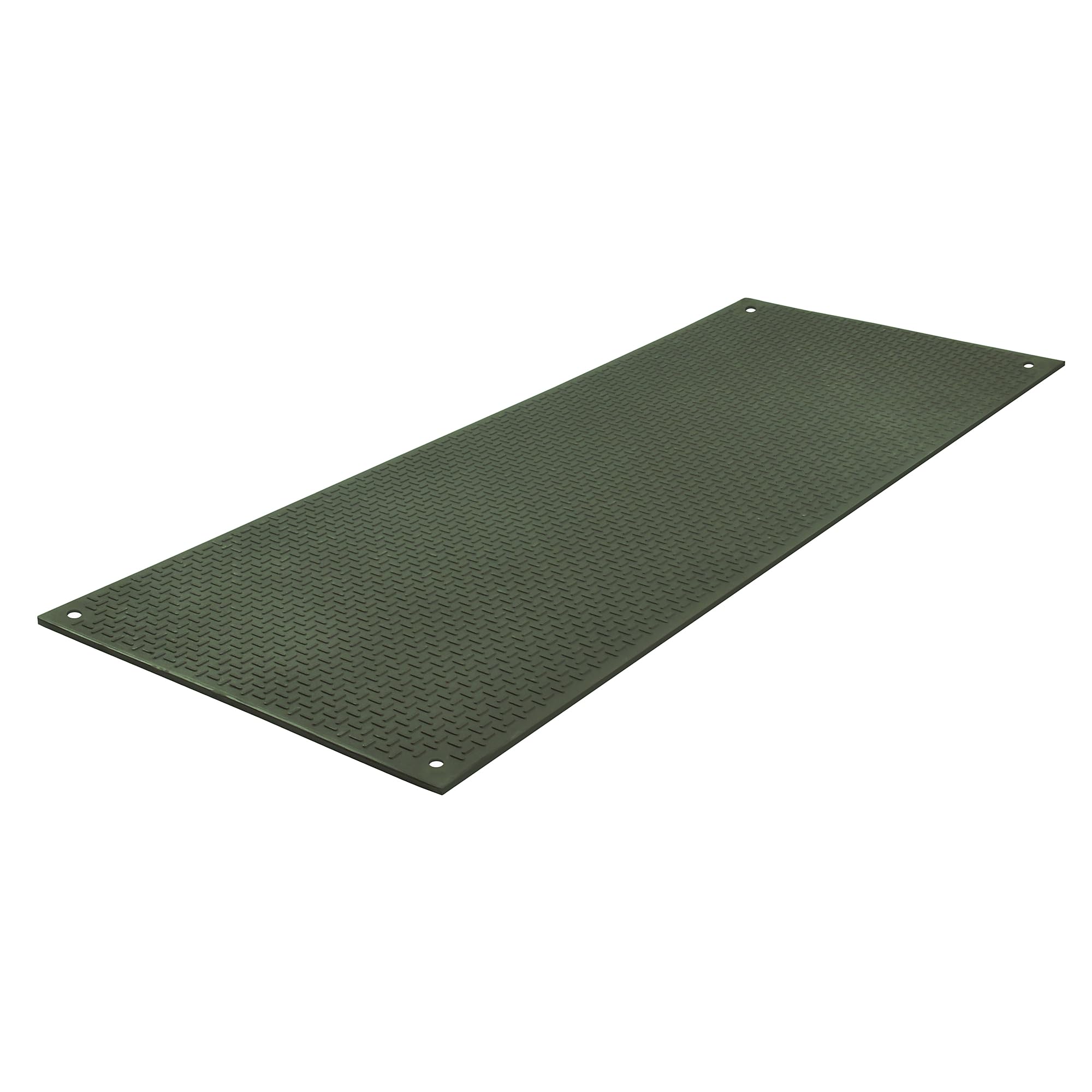 TuffTrak Ground Protection Mat VersaMat - Black, 3ft.W x 8ft.L, Diamond Plate/Pedestrian Plate Tread Design, Model Number VM38