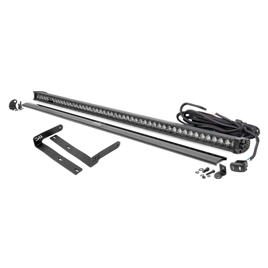 50" Rough Country Single Row LED Light Bar Kit for Kubota RTV-X900/RTV-X1100-50-in Black Series LED Bar, White DRL
