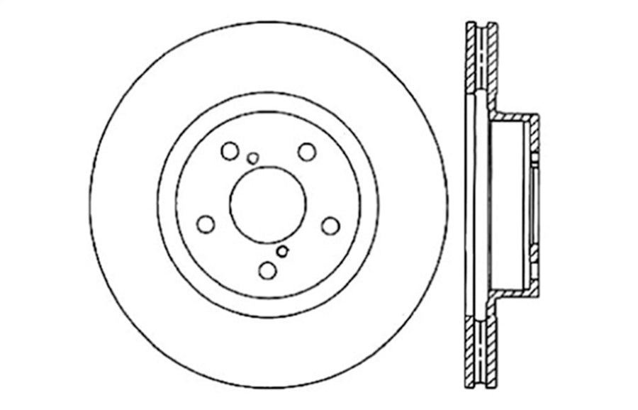 Sport Drilled/Slotted Brake Rotor StopTech 127.47021R (Front Right), 1 Pack