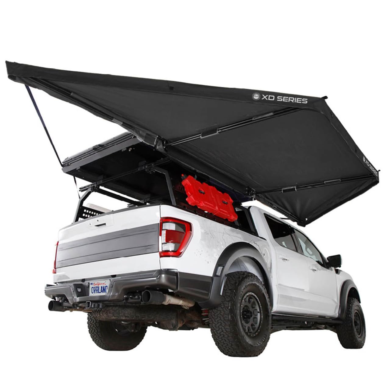 XD Nomadic 180 LTE Awning – Overland Vehicle Systems, Universal Fit, Freestanding Design with Blackout 320g Ripstop Poly Cotton Fabric, Waterproof 5000 PU Rating, Black Travel Cover