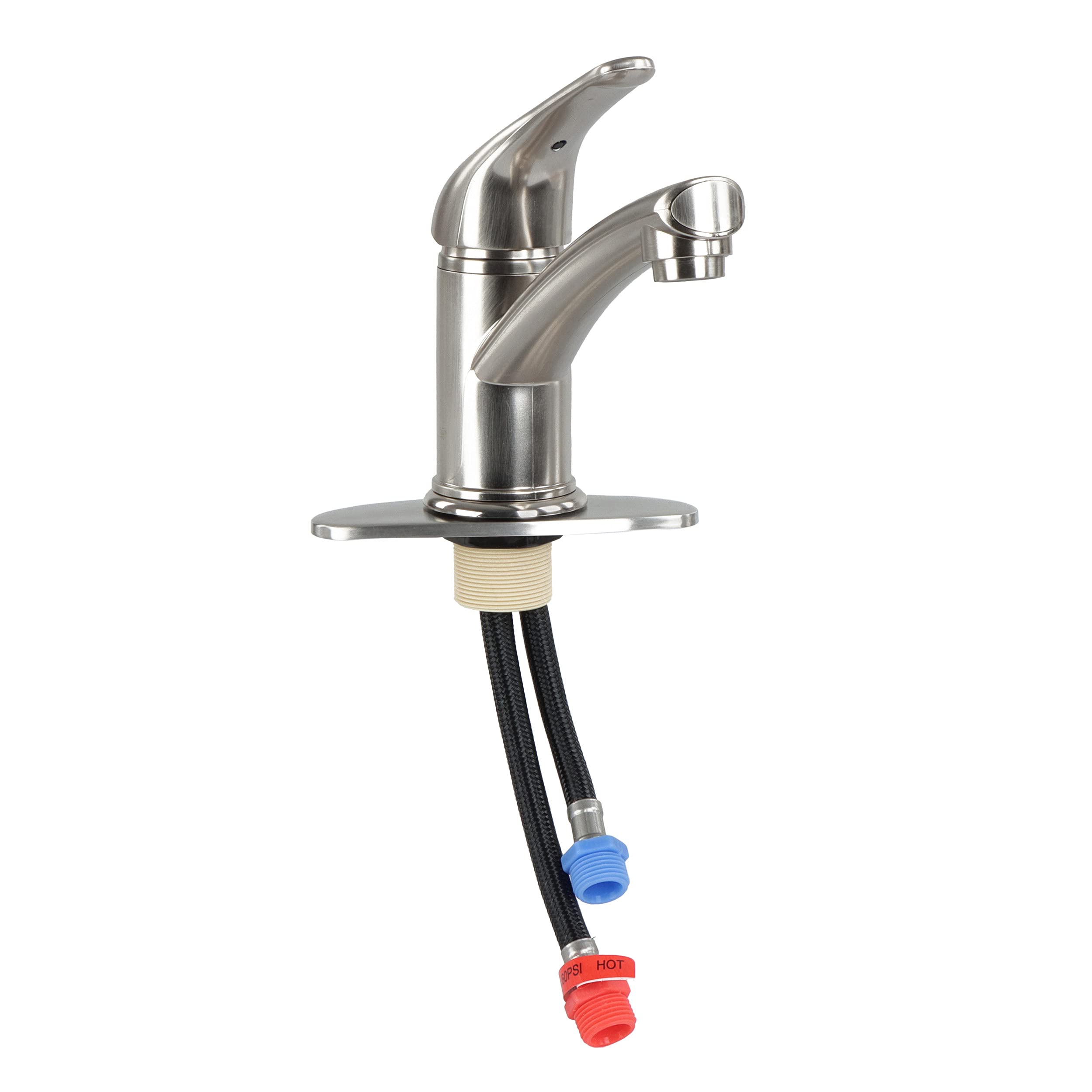 Single Lever Empire Faucets 9in Brushed Nickel Bathroom Faucet One Hole Installation Roman Tub Non-Metallic Spout for RV