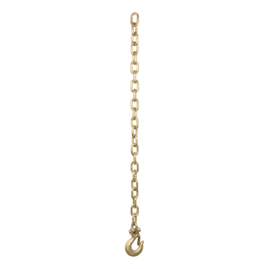 CURT 80304 35-Inch Safety Chain Trailer with 5/16-In Clevis Snap Hook, 18,800 lbs Break Strength, Small, YELLOW ZINC