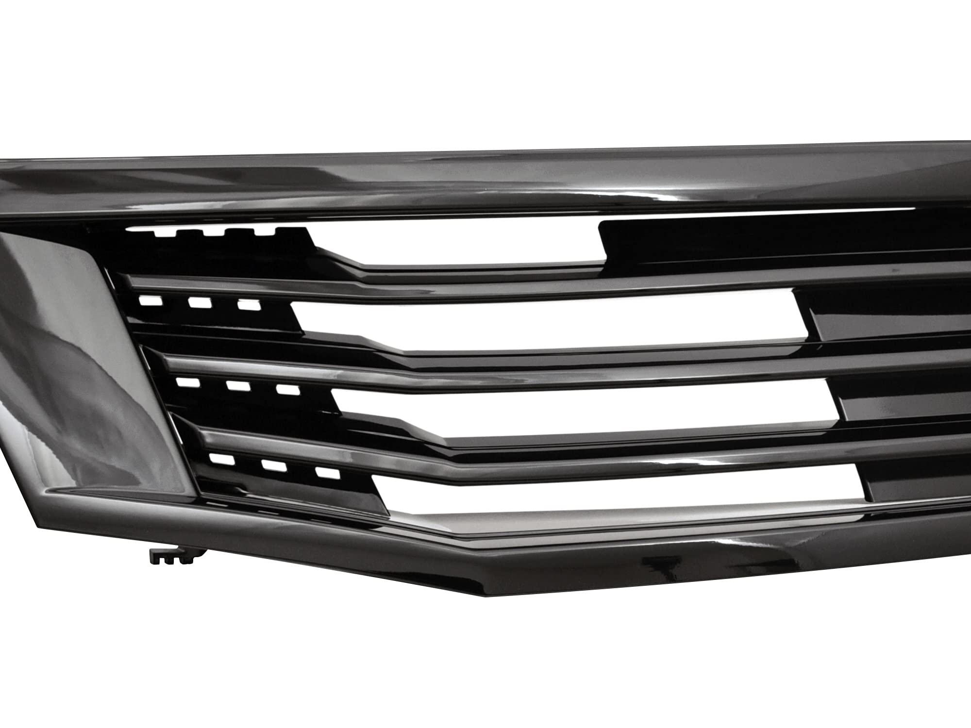7148970 Armordillo USA Horizontal Front Hood Grille - Gloss Black Fits 2008-2010 Honda Accord 4 Door Sedan