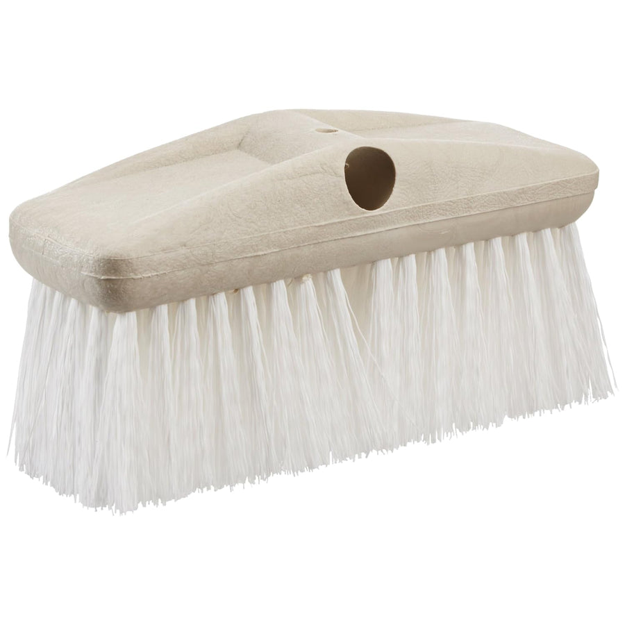 8" STAR BRITE Heavy Duty Cleaning Brush – Durable, High-Density Star Prene Fibers for Boat Decks, Docks & Tough Surfaces – Fits 3/4" Threaded or Extend-A-Brush Handles – Stiff Bristle, White (040010)