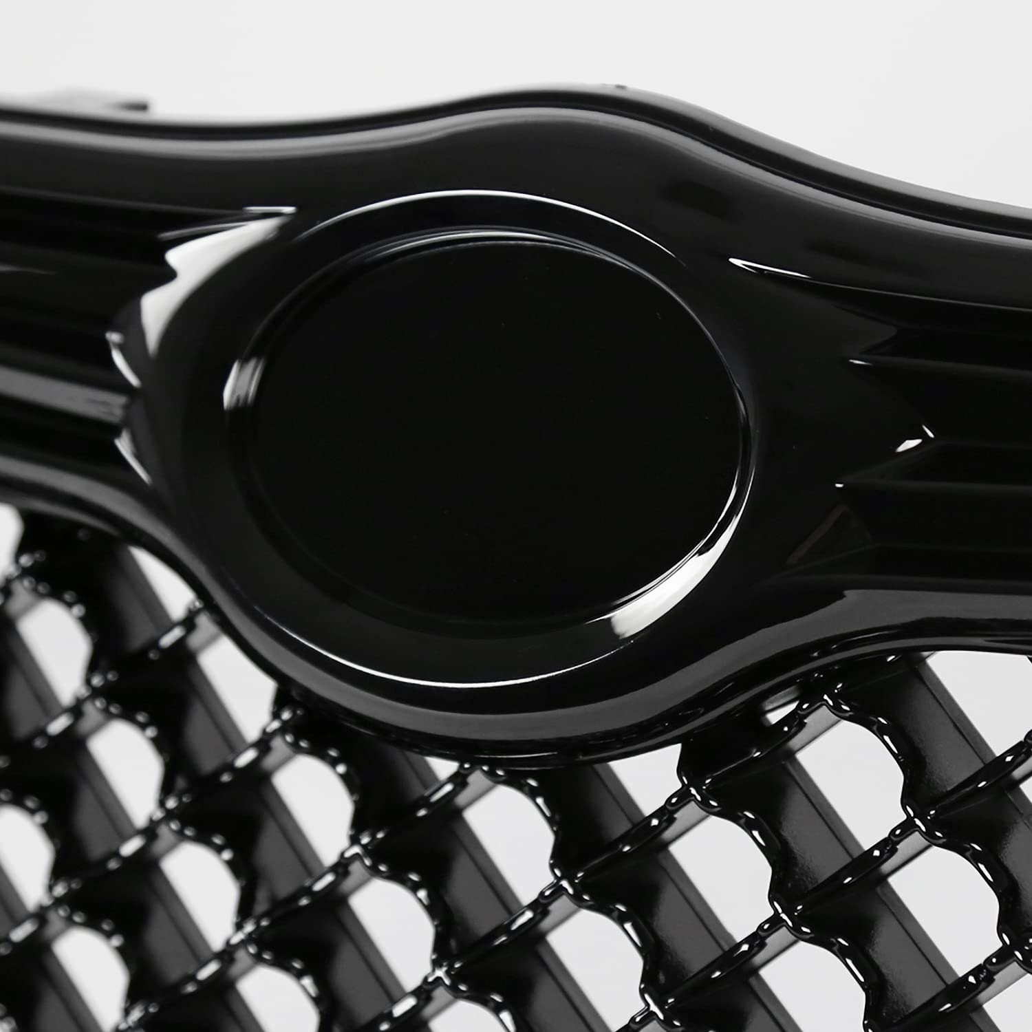 Black Mesh Honeycomb Style Spec-D Tuning Front Hood Grille Compatible with 2005-2010 Chrysler 300/300C