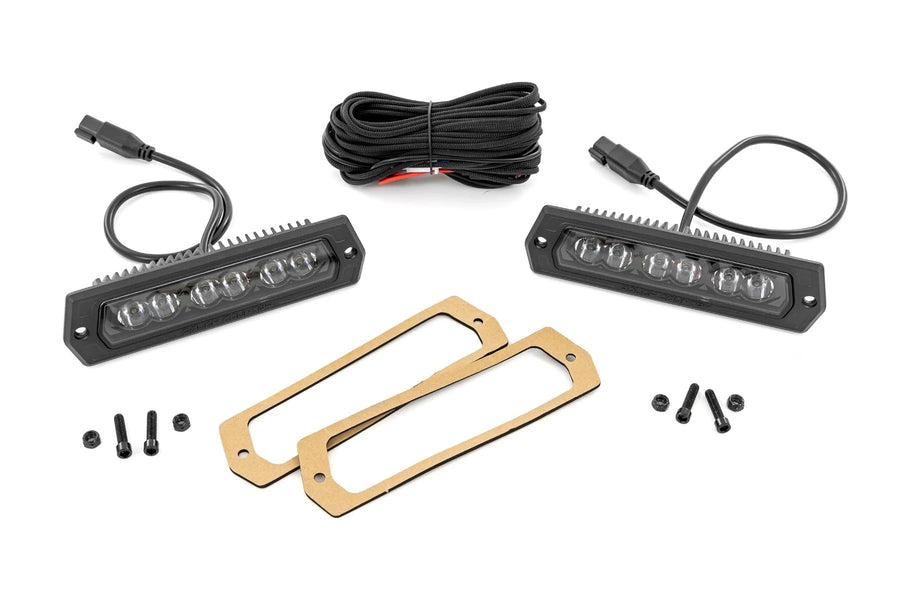 Rough Country 6" Dual Flush Mount LED Light Bars - Black Series Light Bar, Flush Mount, 2880 Lumens, Flood Beam, Pair