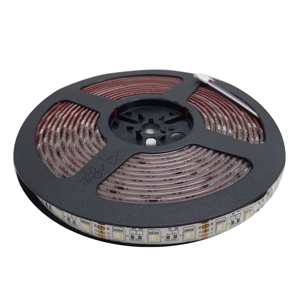 Interior Accent Light Race Sport Lighting Fit 16.4ft (5-Meter) RGBW Custom Tape Strip Lighting IP67 Weatherproof White RS5MIP67RGBW