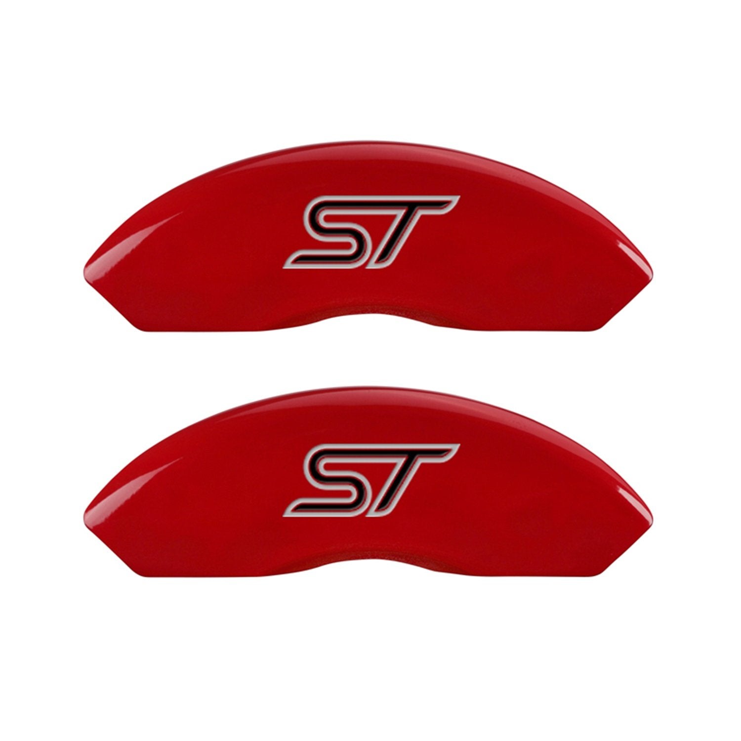 Caliper Covers MGP 10231SST1RD with Red Powder Coat Finish, (Set of 4)