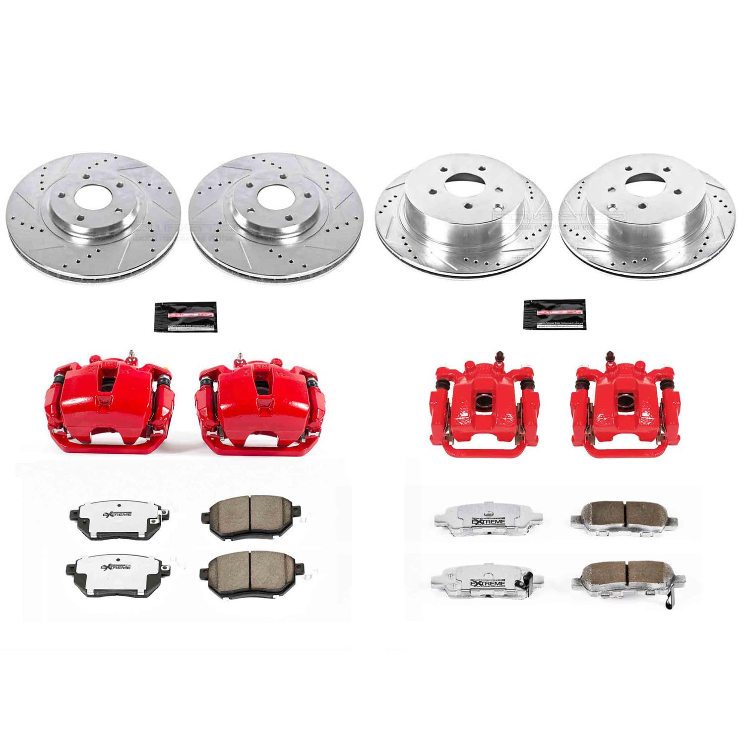Power Stop Z26 KC2767A-26 Front & Rear Street Warrior Brake Kit Infiniti For INFINITI FX35 2003-2005, INFINITI FX45 2003-2005 [Model Specific]