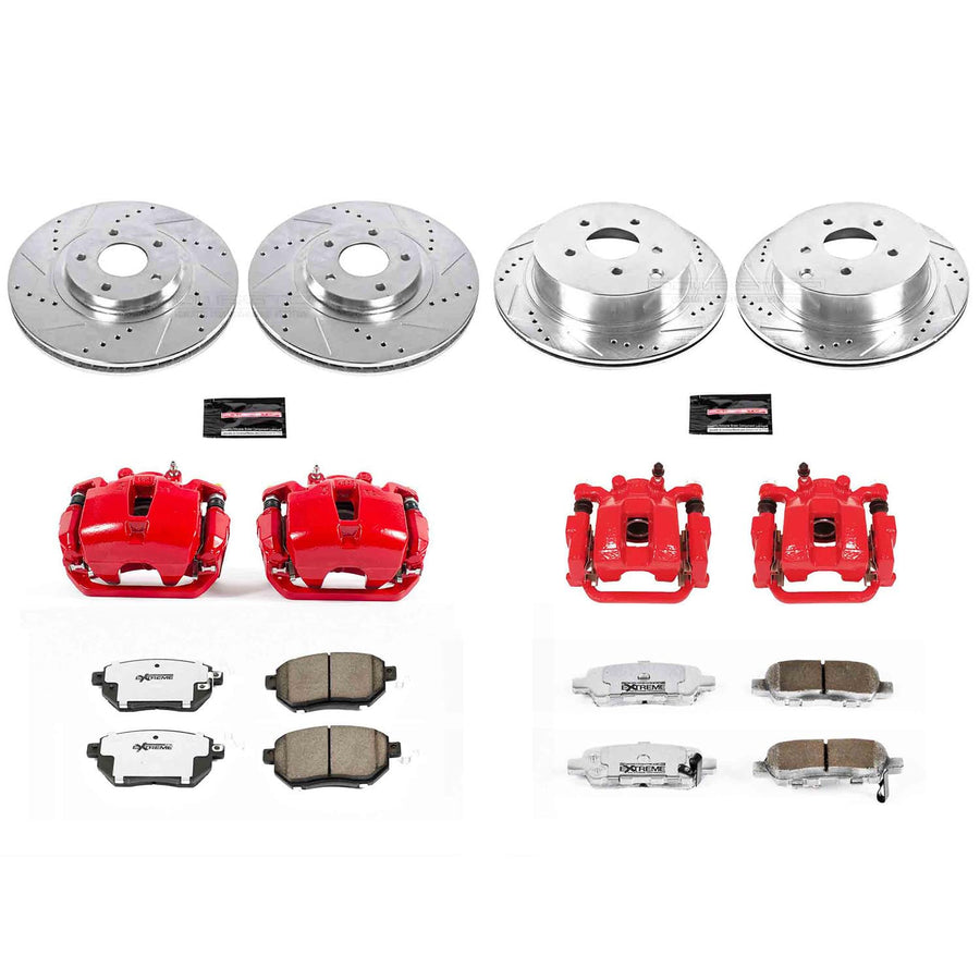 Power Stop Z26 KC2767A-26 Front & Rear Street Warrior Brake Kit Infiniti For INFINITI FX35 2003-2005, INFINITI FX45 2003-2005 [Model Specific]
