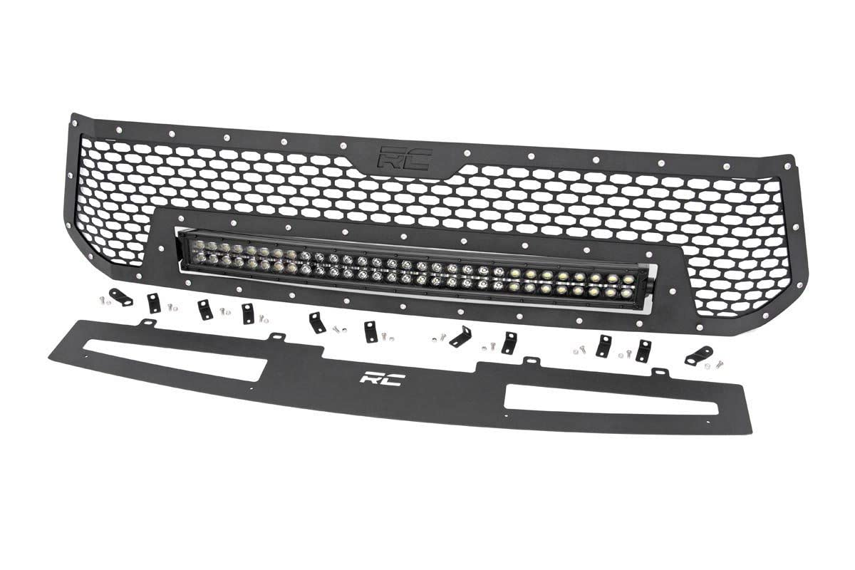 Rough Country LED Mesh Grille Insert w/White DRL for 2014-2017 Tundra - 70225