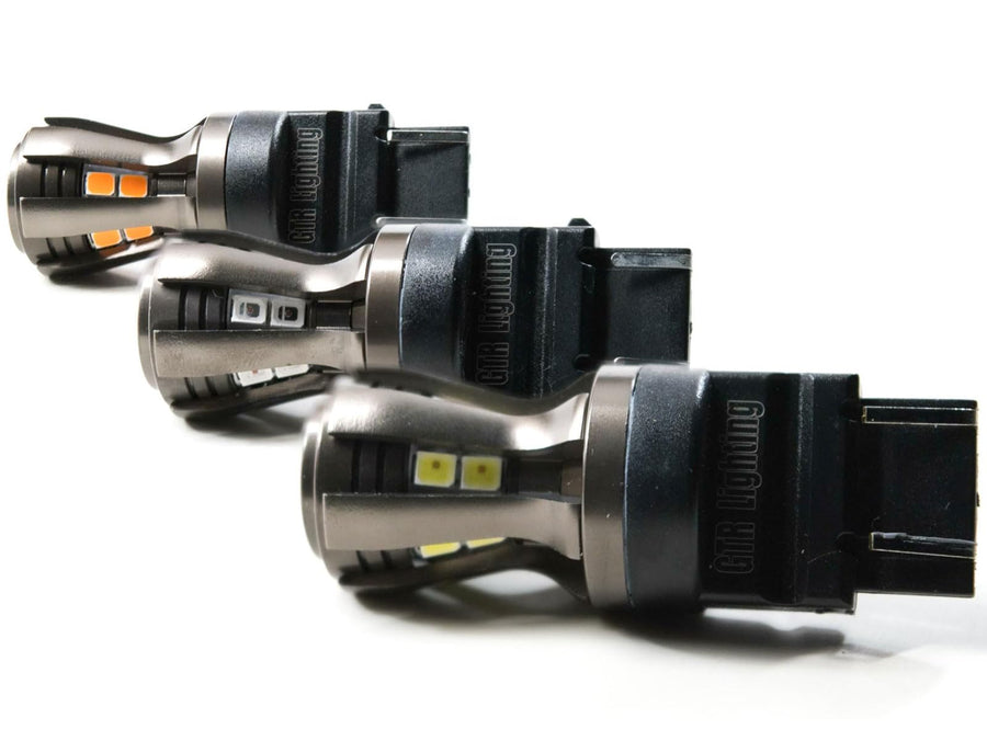 GTR Lighting Switchback LED Bulb, Armor Series 1157, Universal Upgrade Front Turn Signals and Daytime Running Lights (DRL), Features White & Amber Diodes, Plug and Play Replacement. (1x GTR.LED275)