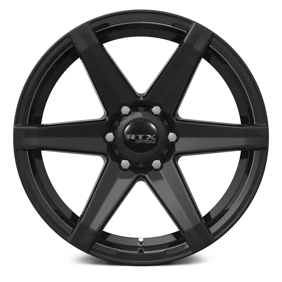 Custom RTX Wheel - 20x9.5, 10 Offset, 6x139.7 Bolt Pattern, 106.1mm Hub - Gloss Black Rim
