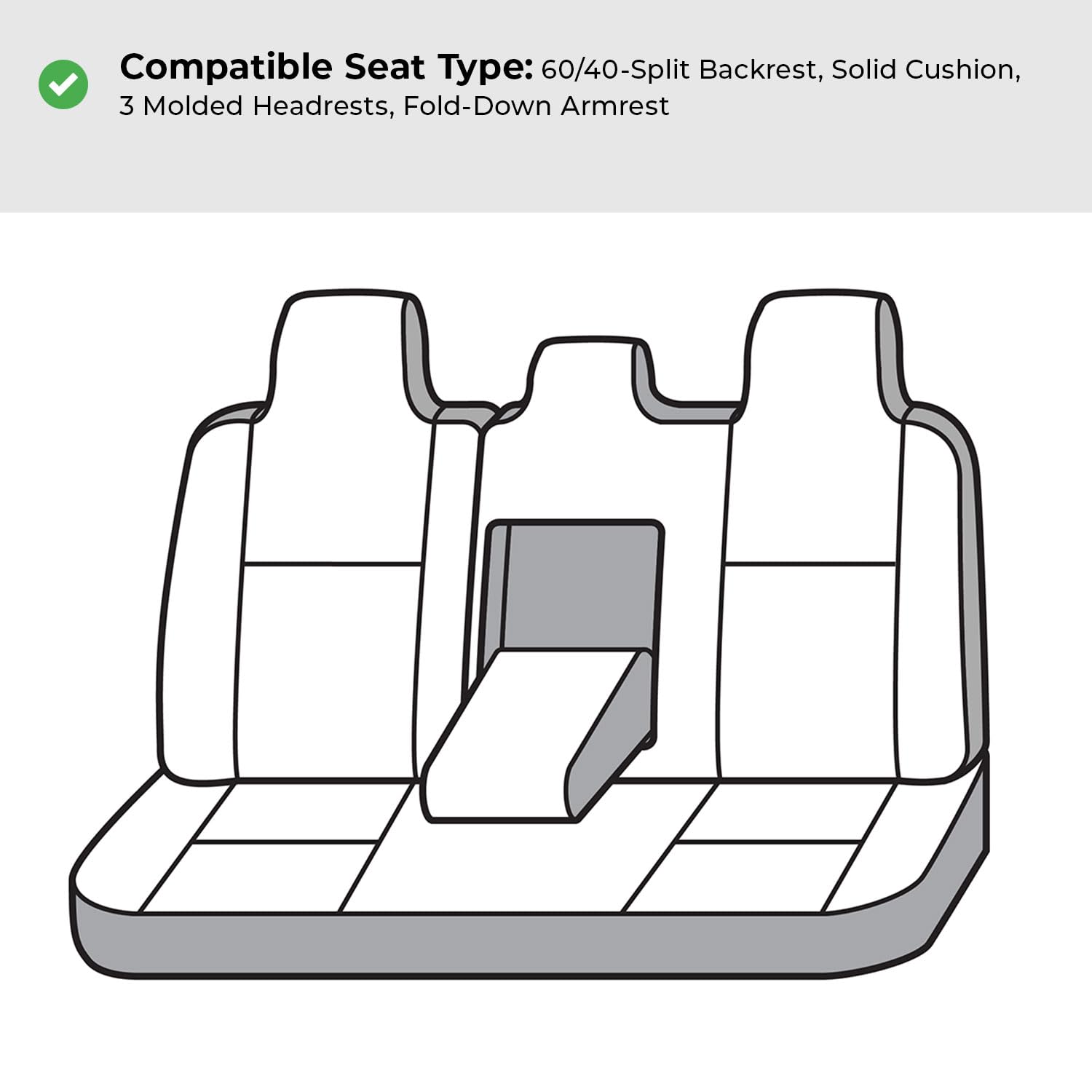 Covercraft Custom Polycotton Seat Covers | Fits 2018-2021 Toyota Camry (Includes Hybrid) | 2nd Row 60/40 Bench Seat, Tan