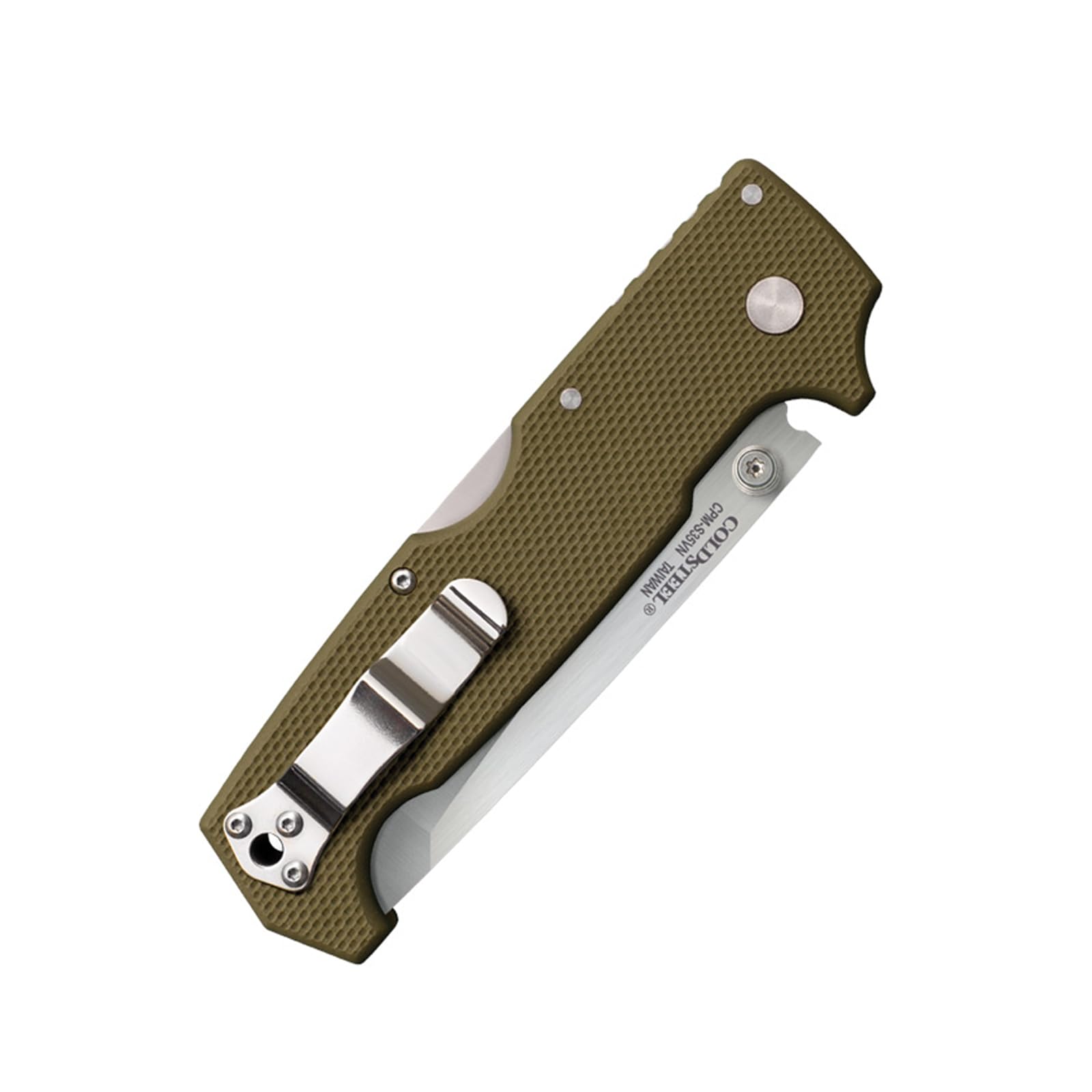 SR1 COLD STEEL S35VN Steel 4" Tanto Point Blade G-10 Handle Folding Knife with Tri-Ad Locking Mechanism and Pocket/Belt Clip