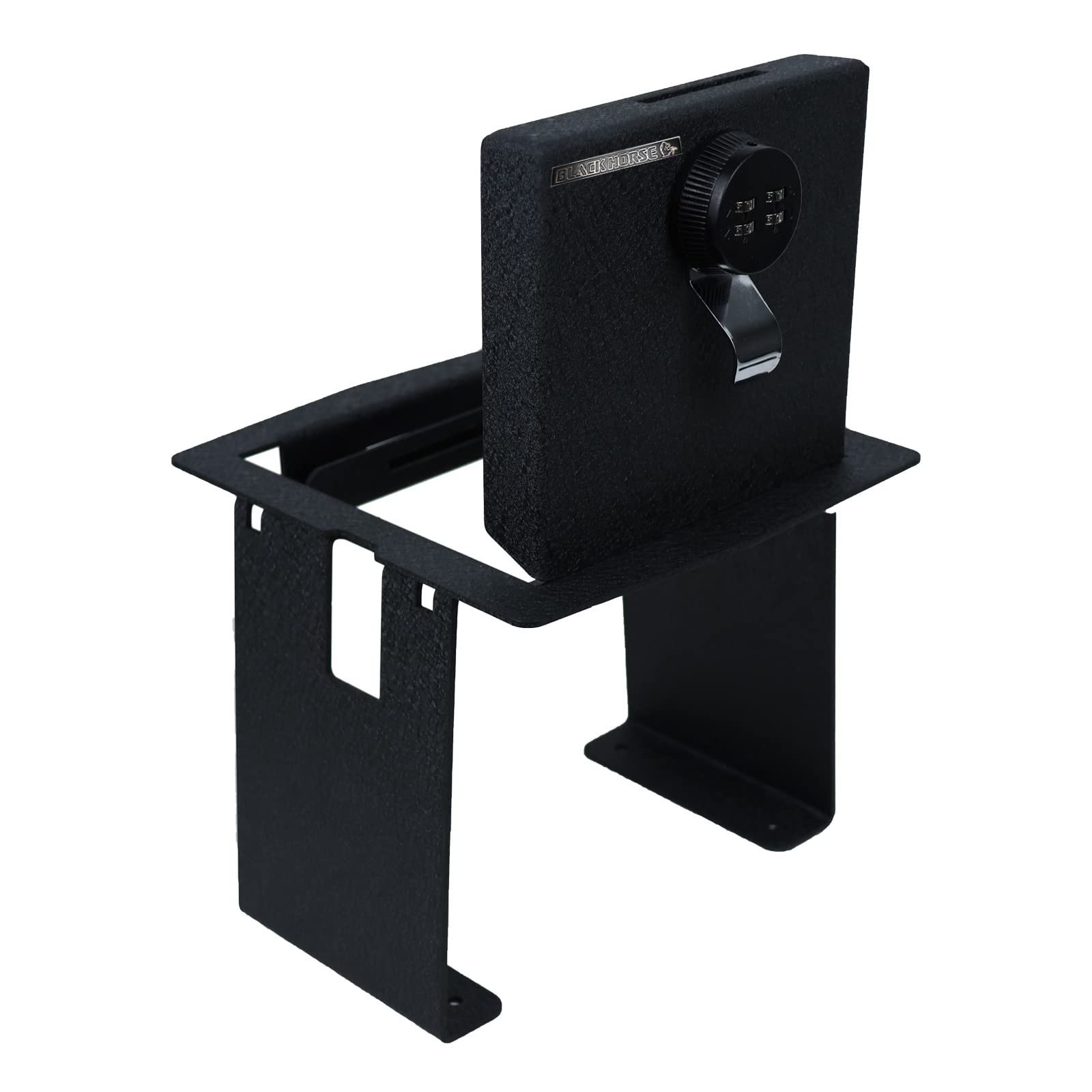 Black Horse Off Road Gun Box Organizer Center Console Safe Black, with 4-Digit Combo Lock Compatible with 2018-2024 Jeep Wrangler|2020-2024 Jeep Gladiator-ASJW01