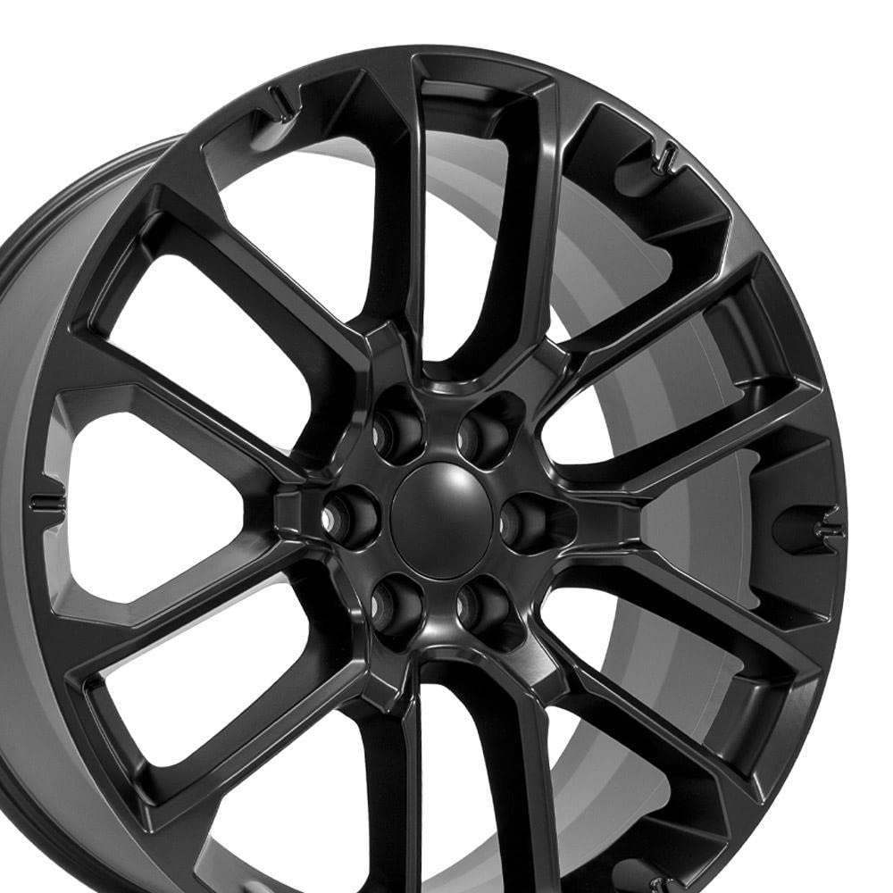 24 Inch OE Wheels CV67 Rim Fits Suburban 1500 High Country Style 6x139.7 24x10 Satin Black - Hollander 14079 (1)