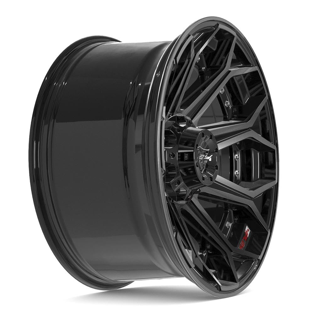 20 inch 4PLAY Wheels Rim Fits 6x135 + 6x139.7 Silverado Suburban Tahoe Expedition F150 Raptor 4P80R 20x10 Brushed Black Wheels