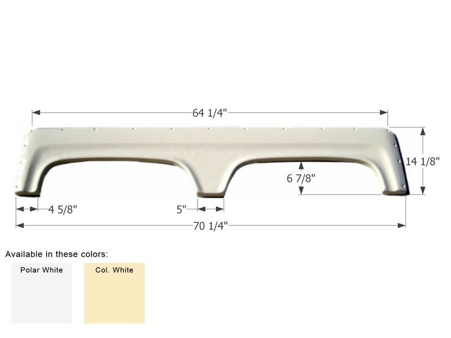 Tandem Axle Fender Skirt ICON 00411 - Colonial White
